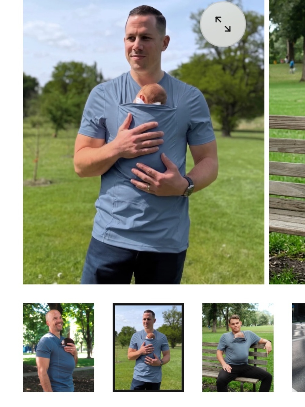 LALABU Dad Soothe Shirt Blue Medium
